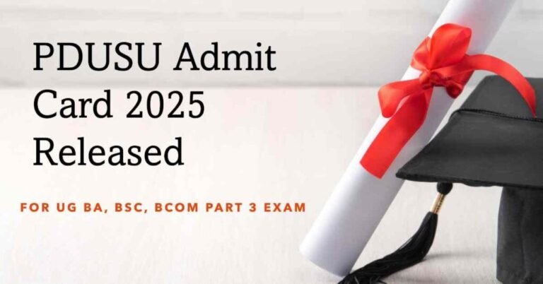 PDUSU Admit Card 2025 – Download Shekhawati University Admit Card