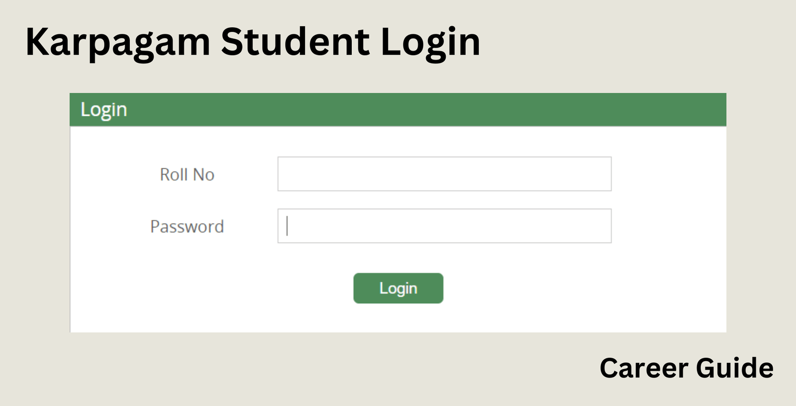 Karpagam Student Login