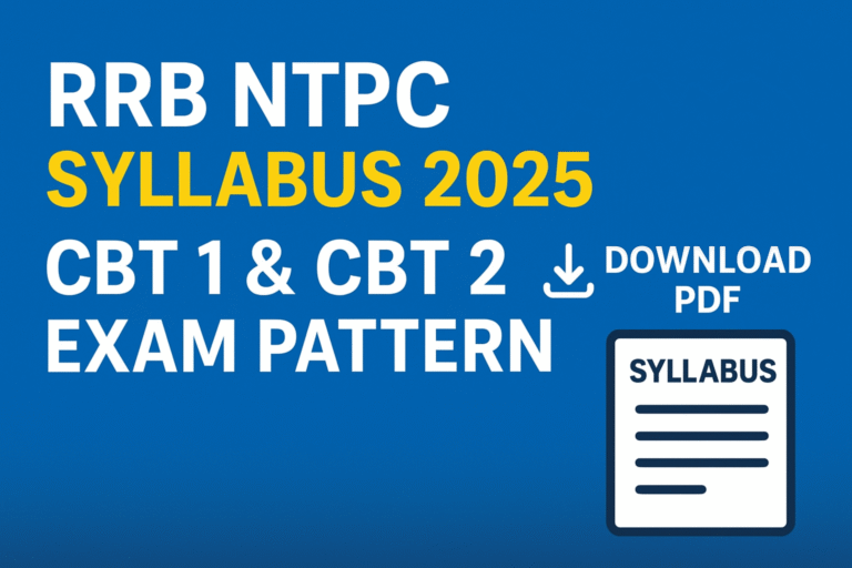 RRB NTPC Syllabus