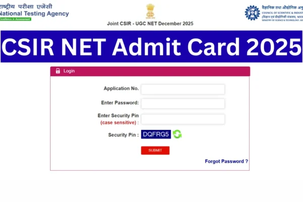 CSIR NET Admit Card 2025