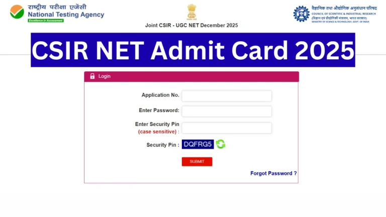 CSIR NET Admit Card 2025